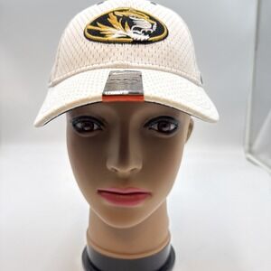 Mizzou Tigers NCAA White Snapback Hat  Adjustable College Football Black White